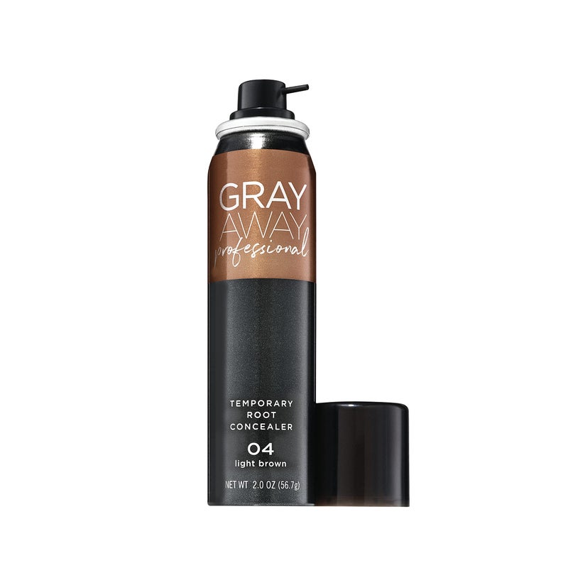 Gray Away Professional Temporary Root Concealer Touchup Spray Light Brown 2 oz