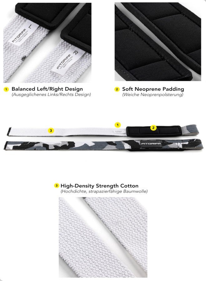 Fitgriff® Lifting Straps and Wrist Wraps (Bundle) - Wrist Straps for Weightlifting and Wrist Support for Gym - Workout Equipment (Camo) - Image 5
