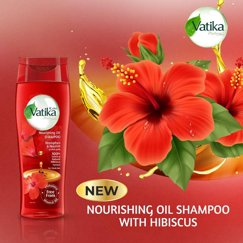 Vatika Naturals Nourishing Oil Shampoo with Hibiscus - 425 ml - Image 2