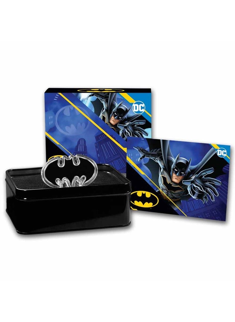 ABConcept Batman Batarang Shaped Colorized Silver 1 oz  - Image 1