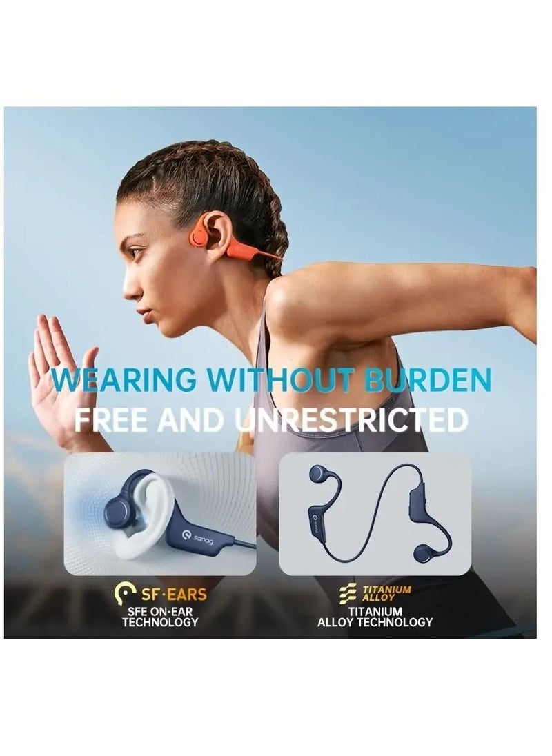 sanag A18S Pro Open Ear Air Conduction Earphone Wireless Bluetooth Sports Running With Microphone  - Image 4