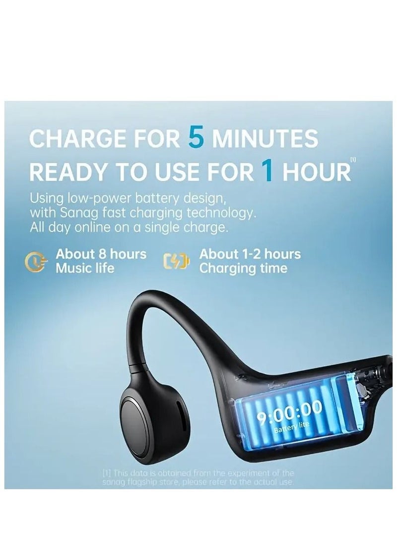 sanag A18S Pro Open Ear Air Conduction Earphone Wireless Bluetooth Sports Running With Microphone  - Image 5