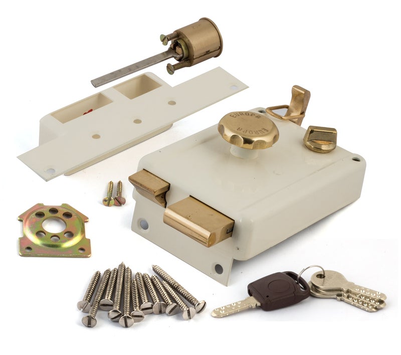 Europa 8010 Stainless Steel Night Latch Key Lock | Automatic Latching Main Door Lock, Durable Metallic Body | Easy Installation - Image 2