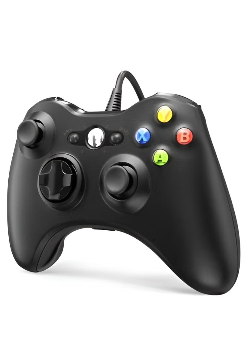 Wired Controller for Xbox 360 & PC Gaming - Dual Vibration Turbo - USB - Black - Image 1