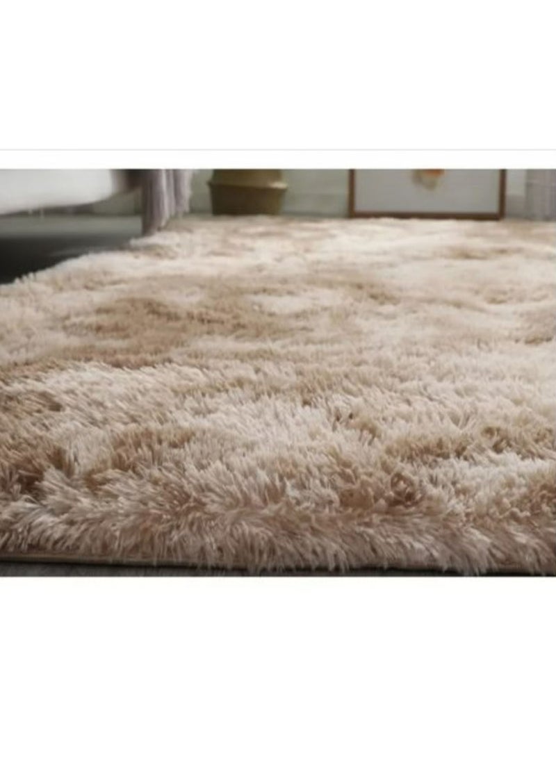 مونوج سجادة ناعمة للغاية من القطيفة المصبوغة بالربط، سجادة ناعمة كثيفة غير قابلة للانزلاق لغرفة النوم وغرفة المعيشة - Image 4