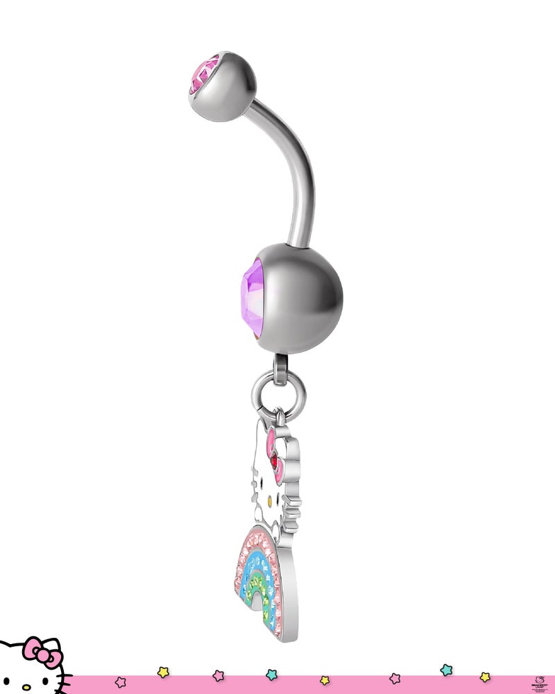 Hello Kitty Belly Button Ring 14g Stainless Steel Kawaii Belly Button Piercing Jewelry, Sanrio Official License - Image 5
