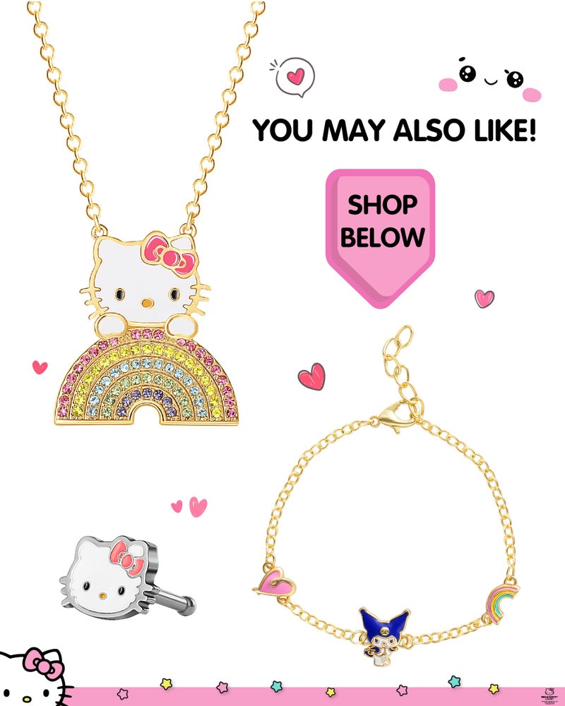 Hello Kitty Belly Button Ring 14g Stainless Steel Kawaii Belly Button Piercing Jewelry, Sanrio Official License - Image 3