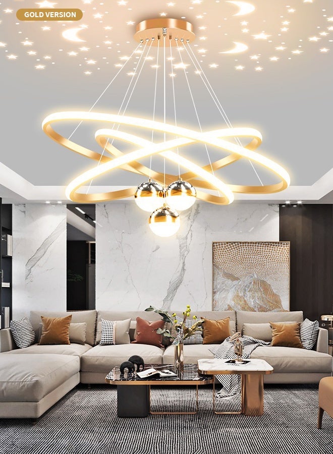 مصابيح السقف للمطاعم ذات الطابع النجمي LED -المصابيح الحديثة والمعتدلة على الطراز الشمالي على شكل نجمة -الأضواء الذهبية على شكل نجمة -المناسبة لغرف النوم وغرف الطعام وغرف المعيشة - Image 2