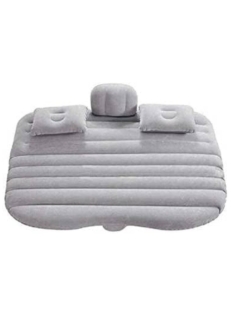 LIXES Inflatable Travel Car Bed Air Sofa – Gray with Two Inflatable Pillows for Back Seat Comfort - Image 1