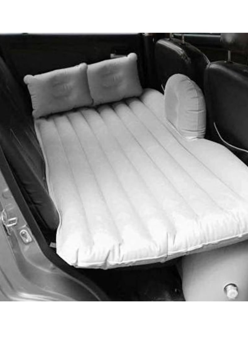 LIXES Inflatable Travel Car Bed Air Sofa – Gray with Two Inflatable Pillows for Back Seat Comfort - Image 2