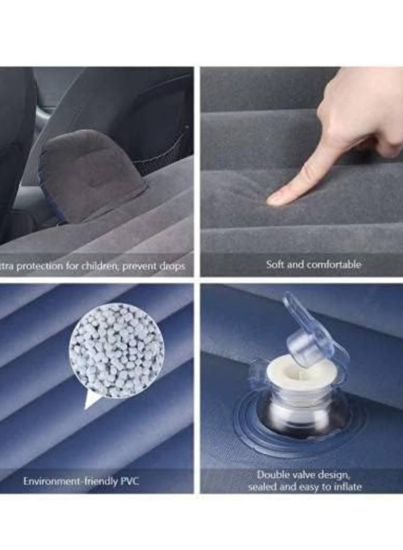 LIXES Inflatable Travel Car Bed Air Sofa – Gray with Two Inflatable Pillows for Back Seat Comfort - Image 4