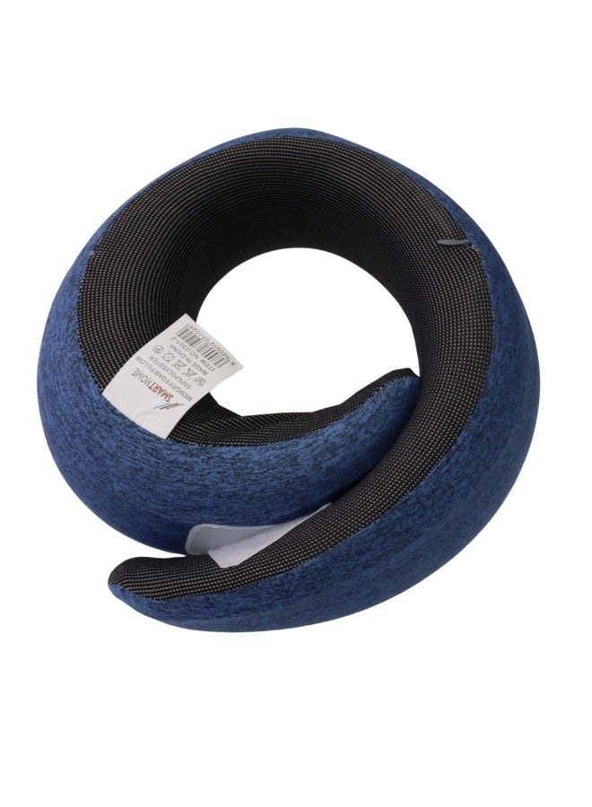 SMART HOME Soft Adjustable Neck Pillow, Head Support Travel Pillow, U Shape Travel Pillow for Travel Car Home Office Memory Foam Travel Neck Pillow 23X23X12CM - Image 3