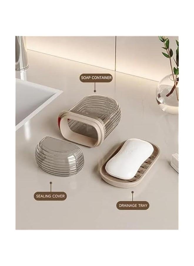 Generic - Travel Soap Case Toothbrush Cup Set, Portable Soap Holder, Soap Travel Case, Travel Bar Soap Case with Lid, Leakproof Travel Soap Dish, Bar of Soap Travel Case for Bathroom, Camping, Gym - Image 1