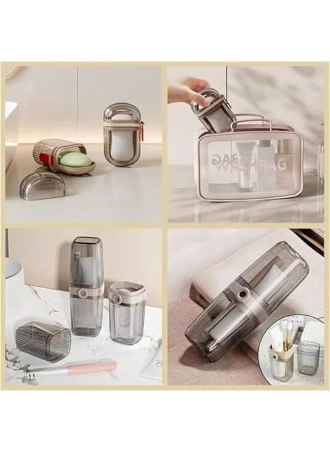 Generic - Travel Soap Case Toothbrush Cup Set, Portable Soap Holder, Soap Travel Case, Travel Bar Soap Case with Lid, Leakproof Travel Soap Dish, Bar of Soap Travel Case for Bathroom, Camping, Gym - Image 1
