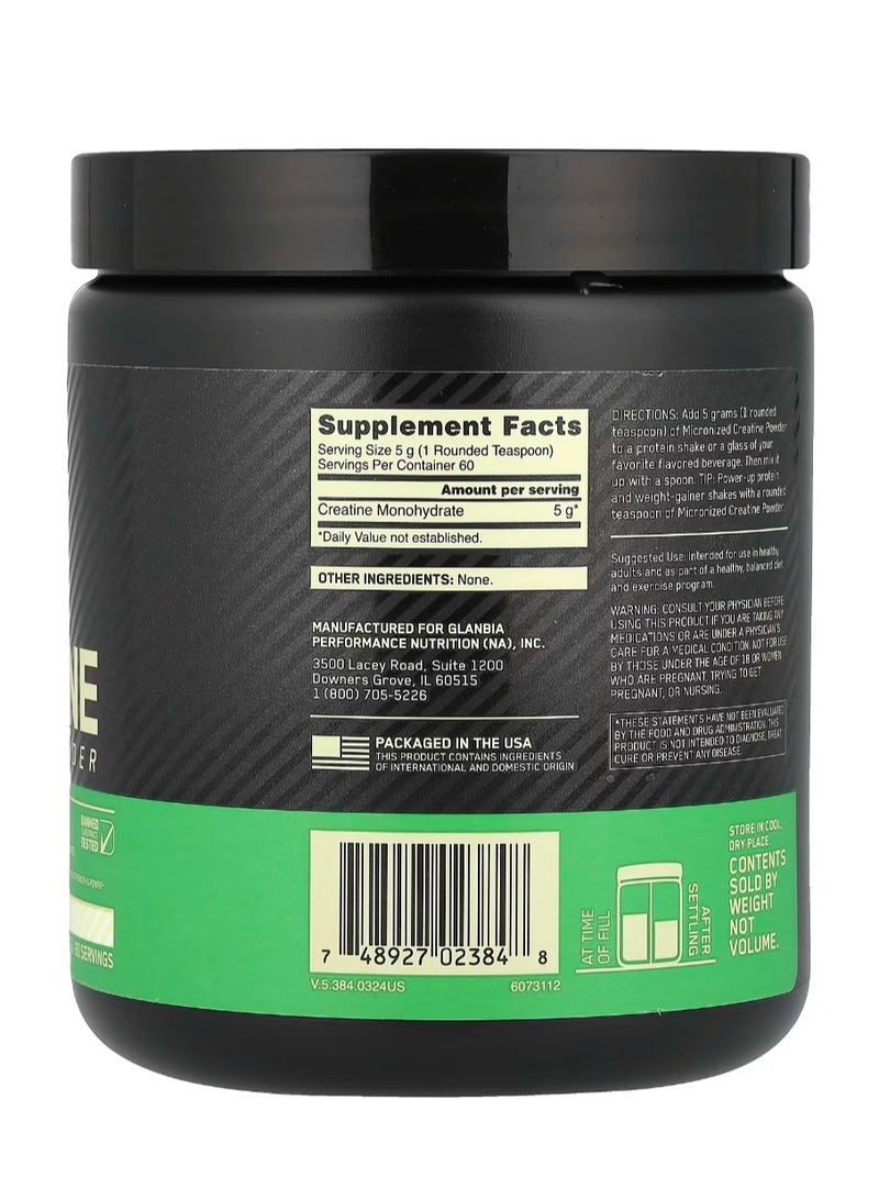 Optimum Nutrition Micronized Creatine Powder, Unflavored, 10.6 oz (300 g) - Image 2