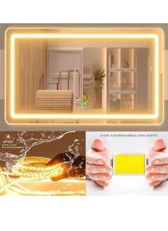 ETG Makeup Vanity Mirror with Lights 80CM*60CM Large LED Makeup Mirror, Light up Mirror with 10X Magnification and USB Charging Port, with Dimmable 3 Modes  - Image 4
