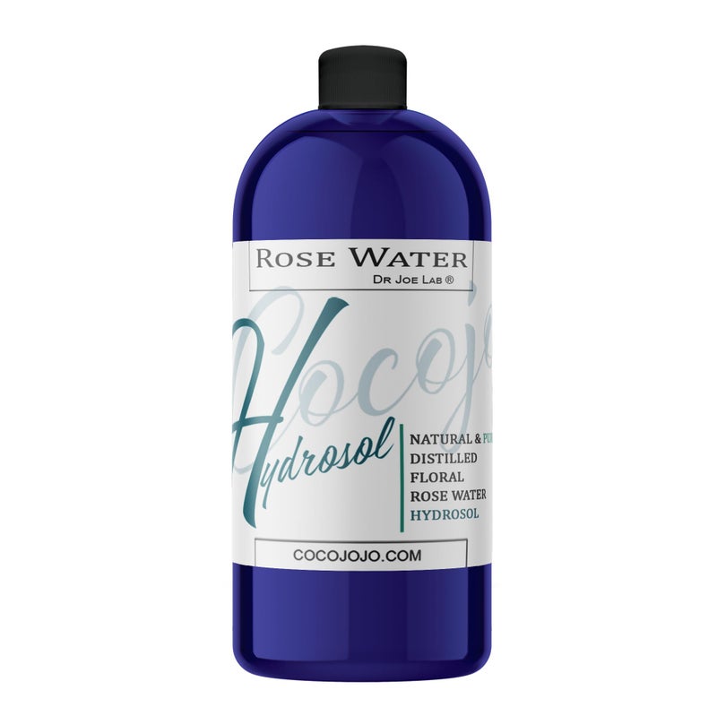 cocojojo Rose Hydrosol Water Spray Toner 32 oz for Face Hydrating Mist Hydration Pure Natural Rosewater Hydrosol All Skin Types Face Skin Pores Body Locs Cleansing Bulk Refill COCOJOJO Packaging May Vary