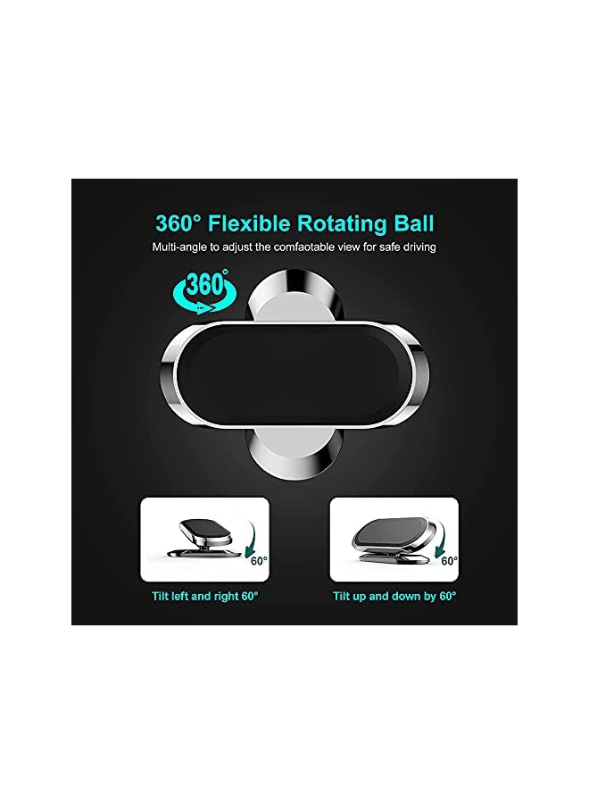 KASTWAVE Phone Holder for Car, KASTWAVE Universal Cell Phone Magnet Car Mount for Dashboard & Vent 360° Rotation Adjustable Cell Phone Mount Compatible with All Smartphones & Tablets (2 Pack) - Image 4