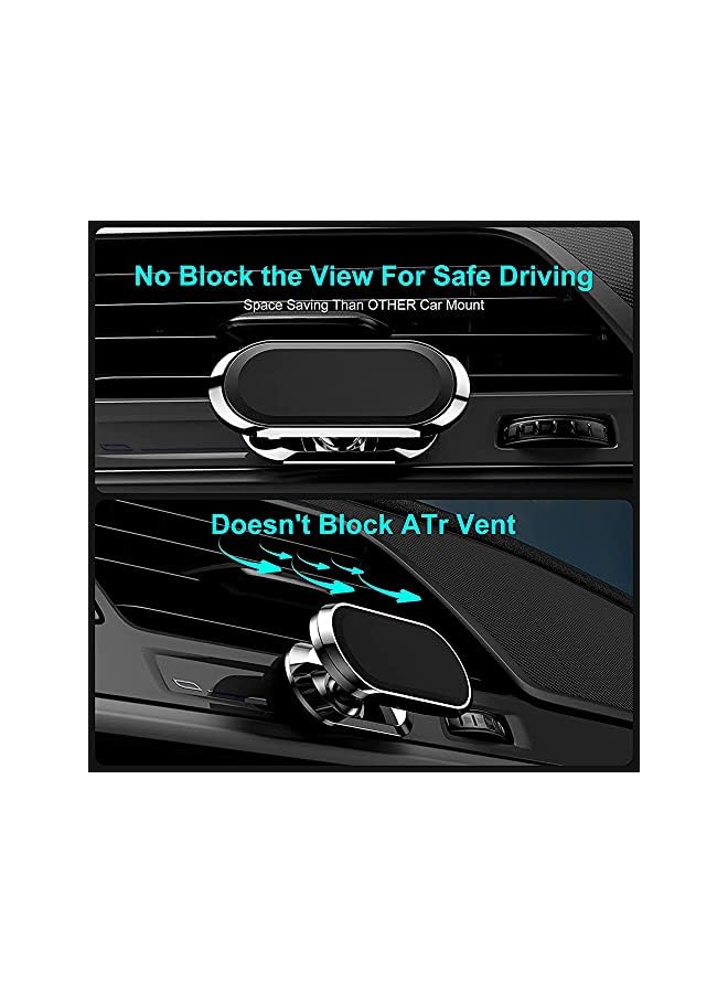 KASTWAVE Phone Holder for Car, KASTWAVE Universal Cell Phone Magnet Car Mount for Dashboard & Vent 360° Rotation Adjustable Cell Phone Mount Compatible with All Smartphones & Tablets (2 Pack) - Image 5