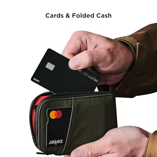 ALPAKA Zip Card Pouch - Holds 12-20 Cards, Cash Made With Weatherproof Fabric, YKK Zipper, RFID Blocking Card Wallet and Coin Pouch for Men - Image 2
