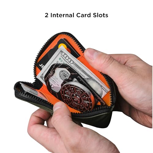 ALPAKA Zip Card Pouch - Holds 12-20 Cards, Cash Made With Weatherproof Fabric, YKK Zipper, RFID Blocking Card Wallet and Coin Pouch for Men - Image 3