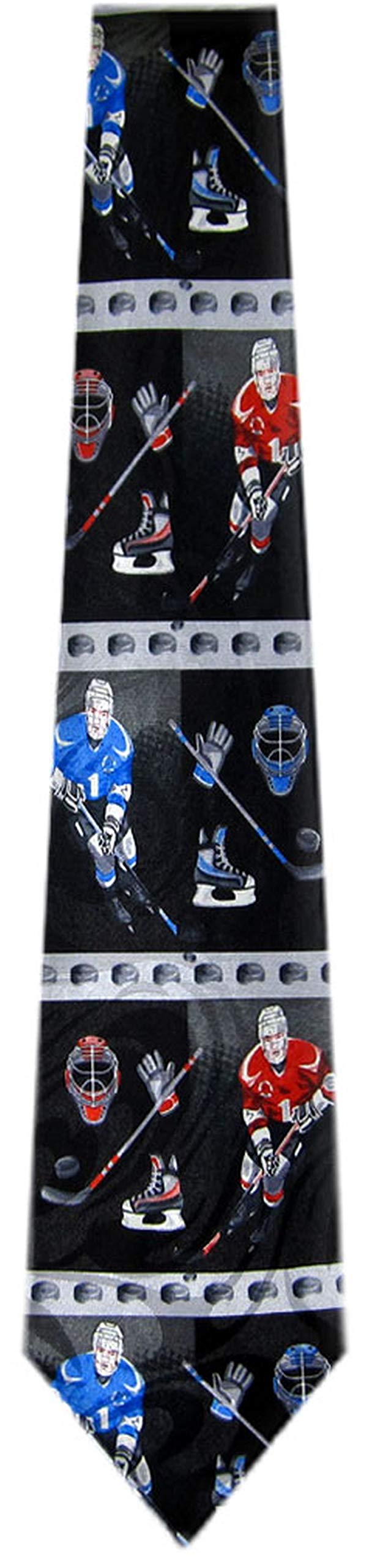 BUYYOURTIES HO-19 - - Mens Ice Hockey Novelty Necktie - Image 2