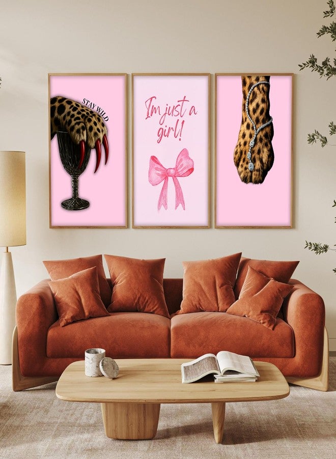 ARTELLY Girls Baddies Aesthetic Wall Frames for Bedroom | Trendy Girl Power Wall Art Posters | Modern Fashion Illustration Framed Paintings Decor for Teen Girls Room (Set of 3) (Art 2, 13x19 inch) - Image 3