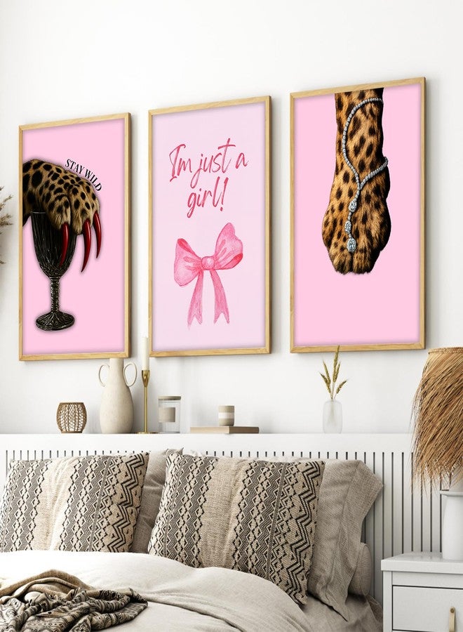 ARTELLY Girls Baddies Aesthetic Wall Frames for Bedroom | Trendy Girl Power Wall Art Posters | Modern Fashion Illustration Framed Paintings Decor for Teen Girls Room (Set of 3) (Art 2, 13x19 inch) - Image 1