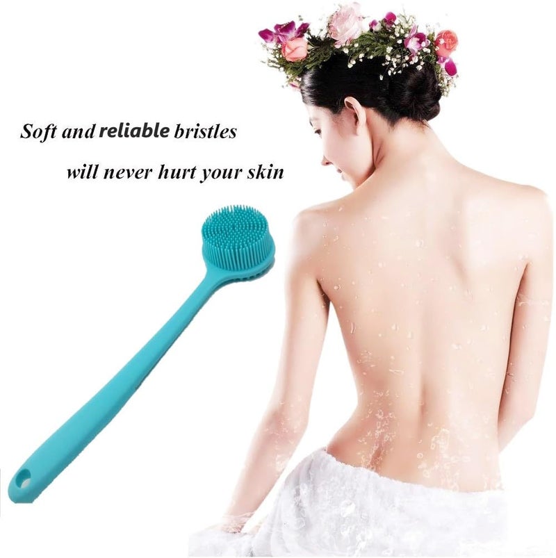 Cinlitek Silicone Body Scrubber, Long Handle Back Scrubber for Shower, Silicone Body Brush Shower Scrubber for Body, Shower Srush Back Brush Body Exfoliator - Image 4