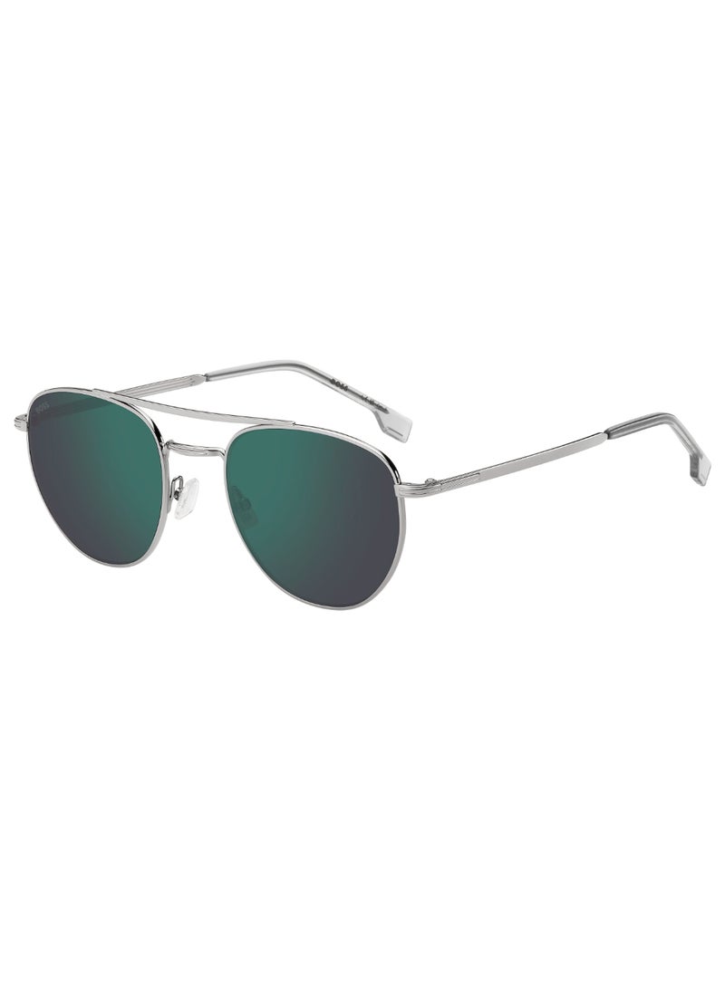 HUGO BOSS نظارة شمسية مستطيلة الشكل للرجال مع حماية من الأشعة فوق البنفسجية BOSS 1631/S GREEN 47 - مقاس العدسة: 46.8 مم - روثينيوم - Image 1