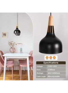 بيوينتي Hanging Pendant Lights,Ceiling Lamp Nordic,Led Pendant Lights,Dining Room Light Fixture,Three color temperature,120cm height adjustable, for Kitchen Island,Dining Room,Bedroom, Farmhouse, Hallway  - Image 3