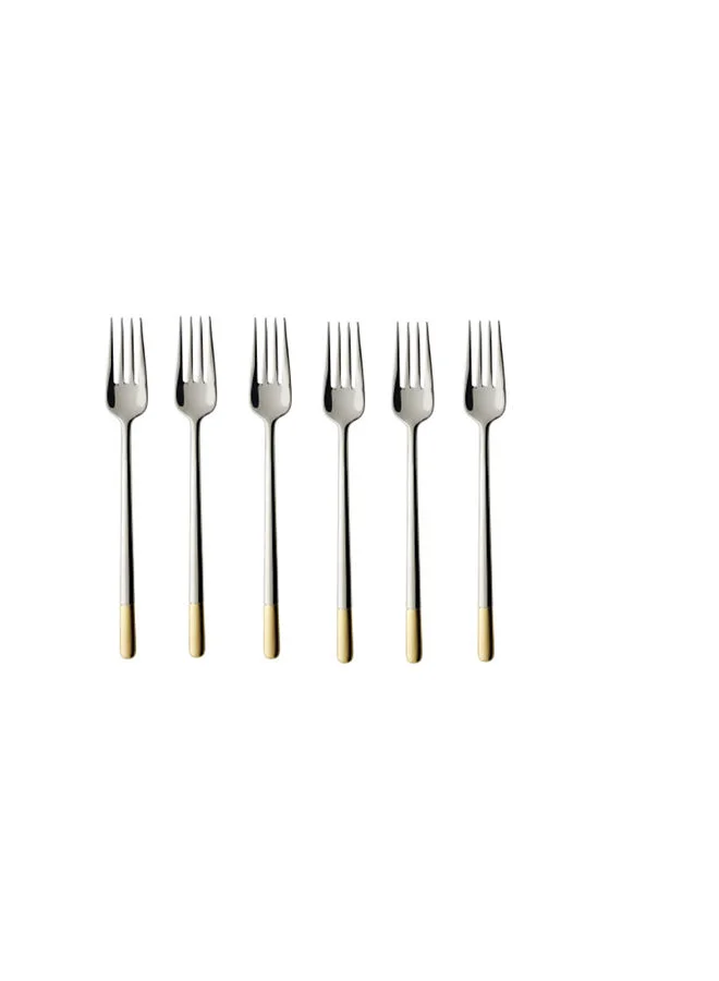 Villeroy & Boch 6-Pieces Ella Partgold Plated Pastry Fork