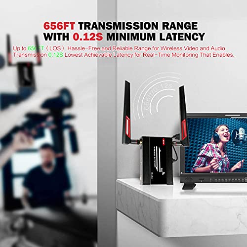 Mirabox Wireless HDMI Extender Kit Supports 1080P Full HD 656FT/200m Wireless HDMI Transmitter and Receiver with HD Loop-Out and IR Remote Control for DSLR Camera Projector Laptop Church Home Office - Image 3