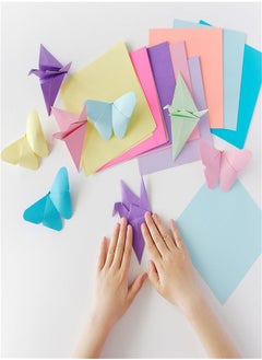 Generic Origami Paper, 200 Sheets Double Sided Color Origami for Kids Adults Beginners Fold Paper Flower School Craft Art Lesson Project, 20 Colors, 15cm*15cm  - Image 3