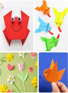 Generic Origami Paper, 200 Sheets Double Sided Color Origami for Kids Adults Beginners Fold Paper Flower School Craft Art Lesson Project, 20 Colors, 15cm*15cm  - Image 5