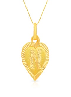 Malabar Gold and Diamonds 22k 916 Purity Gold Pendant for Women EMPN132NY  - Image 1