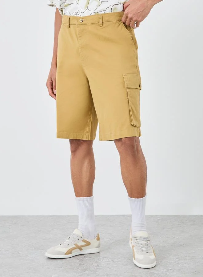 ستايلي Styli Regular Fit Cargo Pockets Shorts
