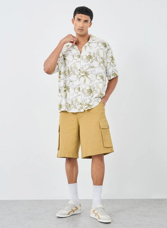 ستايلي Styli Regular Fit Cargo Pockets Shorts