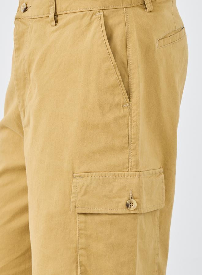 Styli Regular Fit Canvas Cargo Shorts - Image 3