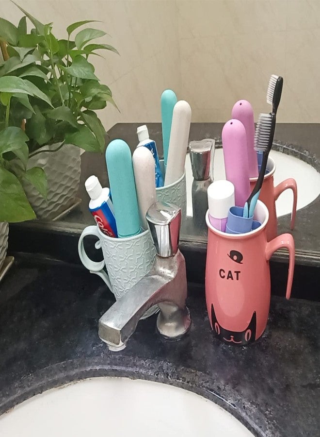 ZYYC 4 Pack Travel Toothbrush Case, Holder Toothbrush Travel Containers for Trip Home Camping Dust-Proof and Sanitary ，Travel Toothbrush Holder - Image 5