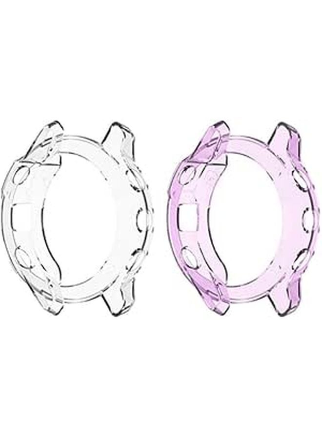 Transparent White TPU Watch Protective Case Lightweight Cover Easy Install - Image 1