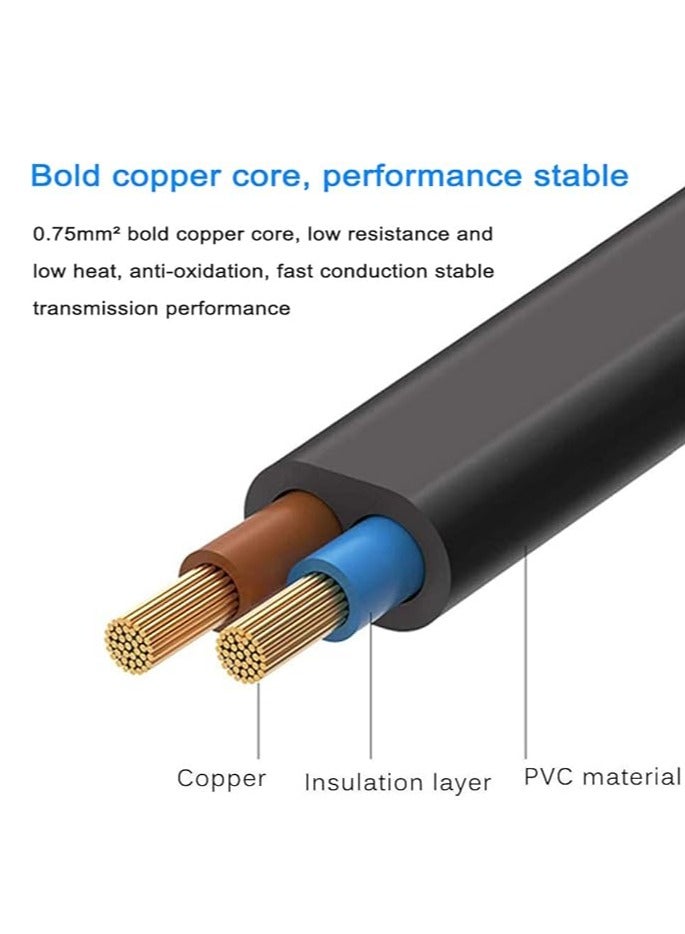 Terabyte 2 Prong Power Cable Cord for HP Envy/OfficeJet, Canon Pixma/Maxify, E pson, Brother, Dymo Label Writer Printer, Sony PlayStation 2/3/4 (PS2/PS3/PS4), Xbox One X, Xbox 1s - Image 2