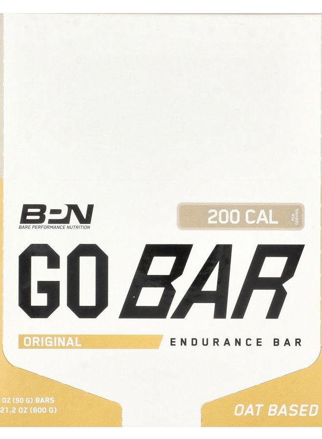Bare Performance Nutrition Go Bar Endurance Bar Original 12 Bars 1.76 oz (50 g) Each