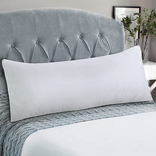Coldwind Waterproof Body Pillow Cover Body Pillow Size Protectors Zippered Pillow Cases Pillow Covers 21 x 55 Soft Breathable Pillow Encasement White - Image 1