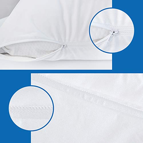 Coldwind Waterproof Body Pillow Cover Body Pillow Size Protectors Zippered Pillow Cases Pillow Covers 21 x 55 Soft Breathable Pillow Encasement White - Image 3