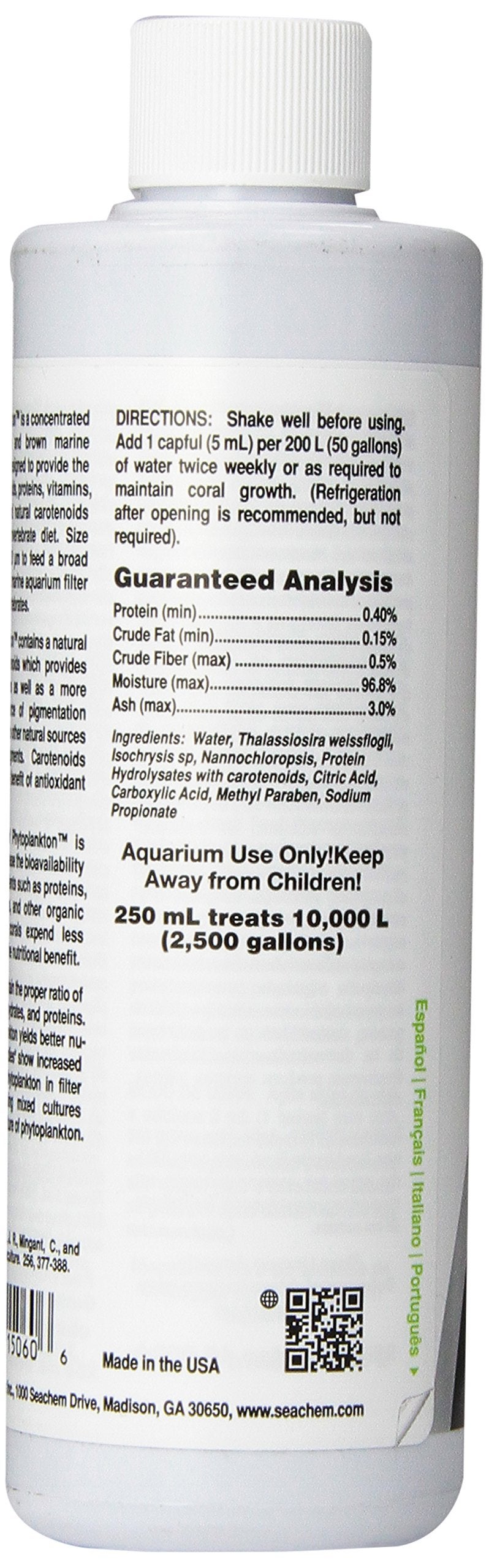 Seachem Reef Phytoplankton, 250 mL / 8.5 fl. oz. - Image 3
