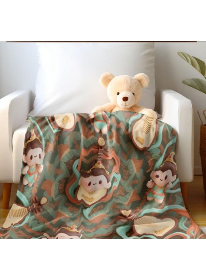 عام بطانية رقيقة من الفانيلا (دافئة ومريحة، ومناسبة للنوم واستخدام الألعاب وإزالة الغبار ومقاومة للرمل) 150 سم * 200 سم - 362 - Image 4