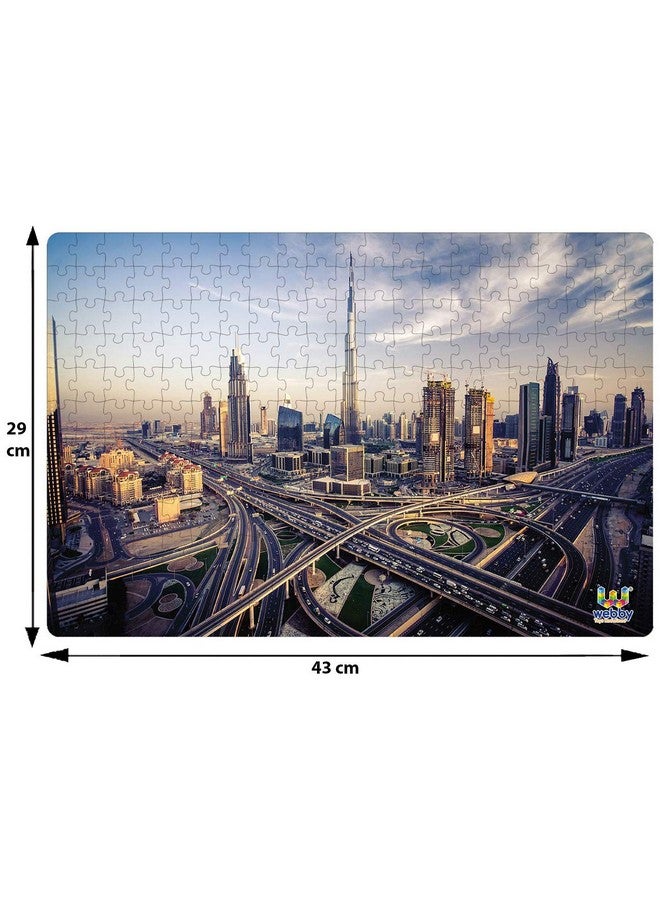 Webby Dubai Skyline Jigsaw Wooden Puzzle for Kid, 252 Pieces - Multicolor - Image 5