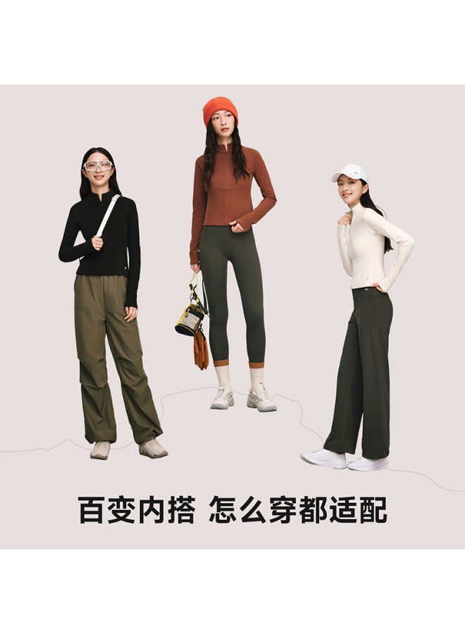 VVC طبقة أساسية بياقة واقفة بسحاب 2025 خريف شتاء جديدة متعددة الاستخدامات أنيقة بلون موحد ملابس داخلية حرارية - Image 3