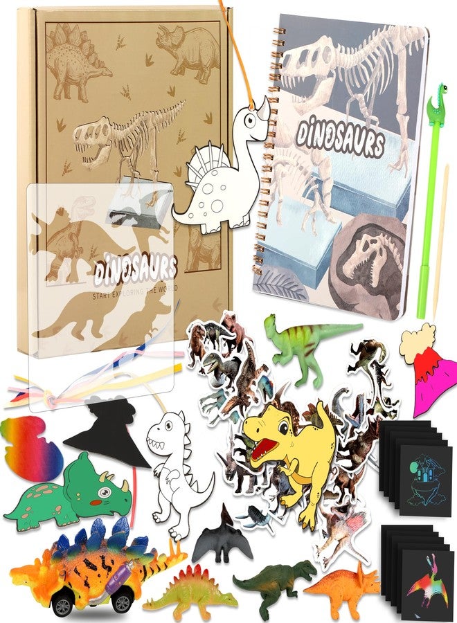 CAGIE Dinosaurs Journal Set for Kids, Gifts for 2 3 4 5 Year Old Boys, Dinosaur Theme Journal Kit for Writing and Doodle, Fun Toy for Kids Quiet at Home Or Traveling - Image 1